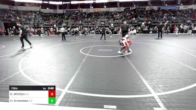 75 lbs Round Of 16 - Kannin Whitten, Richmond Wrestling vs Hunter Armanees, East Kansas Eagles