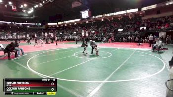 45 lbs Champ. Round 1 - Somar Freeman, RTLA vs Colton Parsons, WRN2