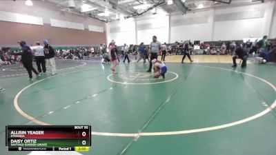 125 lbs Champ. Round 1 - Allisin Yeager, Etiwanda vs Daisy Ortiz, Santiago (Garden Grove)