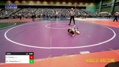 52 lbs Consi Of 8 #1 - Diego Cortez, Coalinga Roughnecks vs Maximus Villapudua, Wright Wrestling Academy