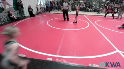 40 lbs Rr Rnd 2 - Paris Wellman, Poteau Youth Wrestling Academy vs Jade Coffman, Brushy Wrestling Club