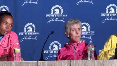 Joan Benoit Samuelson trains with nordic skiing en route to world record performance at 2013 Boston Marathon