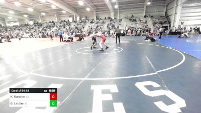 126 lbs Consi Of 64 #2 - Kye Karcher, LA vs Ben Lindler, SC