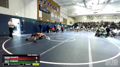 120 lbs Cons. Round 2 - Nico Vasquez, Bonita vs Isaiah Duarte, Colony