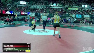 G - 152 lbs Champ. Round 2 - Bryton Kipp, Helena Capital (Girls) vs Kaylee Orcutt, Custer Co. (Miles City) (Girls)