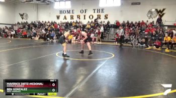 190 lbs Semifinal - Ben Gonzalez, West Marshall vs Maverick Dietz-McDonald, Nashua-Plainfield