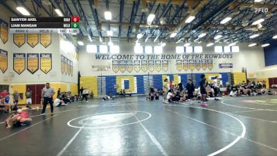 106 lbs Round 6 (8 Team) - Liam Mangan, Wellington Black vs Sawyer Akel, Braves WC