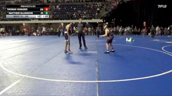 130 lbs Cons. Round 3 - Matthew Ellingson, Hudson Pirate Elite vs Thomas Vanasek, New Prague Wrestling