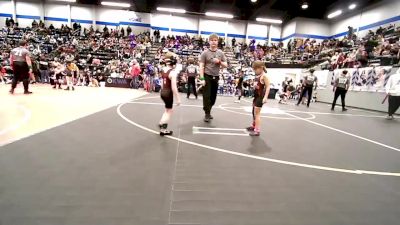 49 lbs Round Of 16 - Blakelee Vinson, Weatherford Youth Wrestling vs Baker Johns, Perry Wrestling Academy