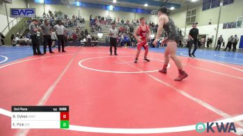 140 lbs 3rd Place - Braxton Dykes, Unaffiliated vs Ethan Pick, Grove Takedown Club