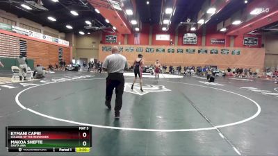 141 lbs Champ. Round 2 - Makoa Shefte, Santa Ana vs Kymani Capri, College Of The Redwoods