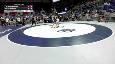 120 lbs Champ. Rd Of 64 - Wyatt Spencer, PA vs Dylan Yarema, AL