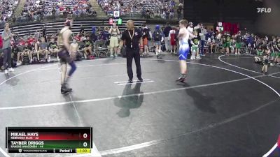 130 lbs Quarterfinals (8 Team) - Tayber Driggs, Kansas Anaconda vs Mikael Hays, Nebraska Blue