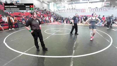 130 lbs Cons. Round 3 - Zara Rodriguez, El Paso Riverside vs Maya Martinez, El Paso Burges