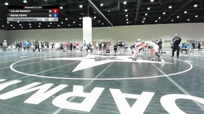 132 lbs 5th Place Match - Calan Manley, OK vs Revin Fipps, OK