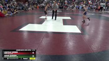 J-13 lbs Quarterfinal - Lincoln Weber, Indee Mat Club vs Hayes Bakken, Outlaw Wrestling Club