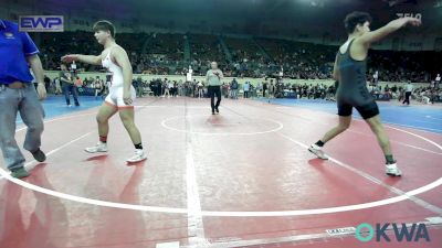 155 lbs Semifinal - Bowdy Thomason, Newkirk Takedown Club vs Jimmie Wildcat, Pawhuska Elks Takedown