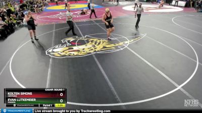 Champ. Round 1 - Kolten Simons, Centura vs Evan Lutkemeier, Minden