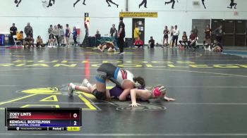 143 lbs Semifinal - Kendall Bostelman, North Central College vs Zoey Lints, Elmira