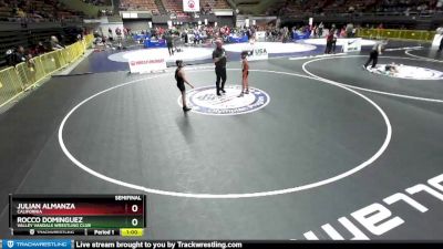 93 lbs Semifinal - Rocco Dominguez, Valley Vandals Wrestling Club vs Julian Almanza, California