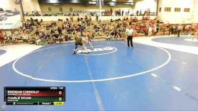 149 lbs Quarterfinal - Brendan Connolly, University Of Chicago vs Charlie Dojan, Wartburg