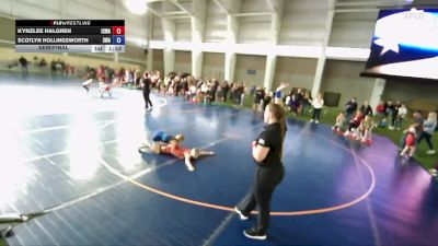 70-77 lbs Semifinal - Kynzlee Halgren, Iron County Wrestling Academy vs Scotlyn Hollingsworth, Sanderson Wrestling Academy