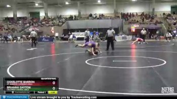 Girls 145 lbs Quarterfinal - Brianna Gayton, Columbia Central Girls vs Charlotte Barron, St. Andrew`s Sewanee Girls