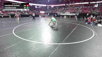 165 lbs Cons. Quarters - Maximus Davis, Green Bay Preble vs Maximilion Gehring, Slinger
