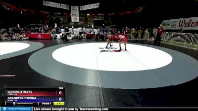 106 lbs Round 4 (16 Team) - Lorenzo Reyes, LAWA vs Brandon Corona, KCWA