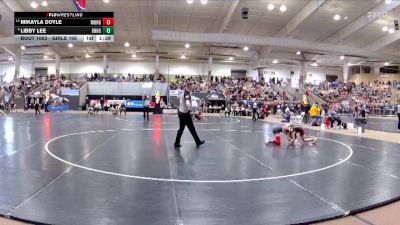 Girls 100 lbs Champ. Round 1 - Libby Lee, Knoxville Halls High School vs Mikayla Doyle, Munford High School