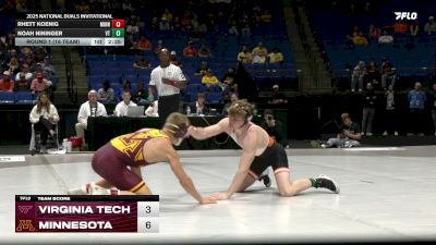 149 lbs Round 1 (16 Team) - Noah Nininger, Virginia Tech vs Rhett Koenig, Minnesota