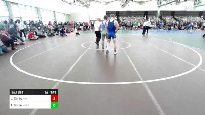 133-A lbs Semifinal - Luke Carty, Mat Return vs Tristyn Bodie, Honesdale