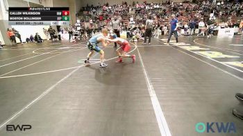 76 lbs Semifinal - Callen Wilkinson, Raw Wrestling Club vs Boston Bollinger, Tulsa Blue T Panthers