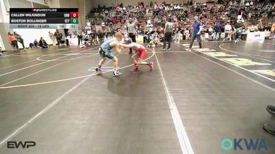 76 lbs Semifinal - Callen Wilkinson, Raw Wrestling Club vs Boston Bollinger, Tulsa Blue T Panthers