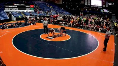 126 lbs Quarterfinals (8 Team) - Levi Wilkinson, Edwardsville (H.S.) vs Riddick Variano, Arlington Heights (Hersey)