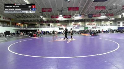 103 lbs Champ. Round 1 - Megan Valdez, Lindenwood University vs Mackenzie Graves, Quincy