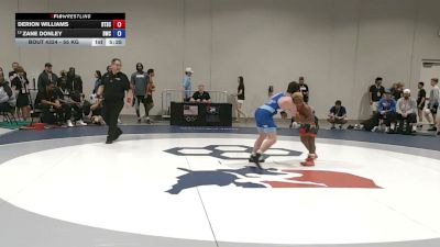 55 kg Cons. Sub-rd Of 16 - Derion Williams, Beat The Streets Cleveland vs Zane Donley, Beaver Wrestling Club