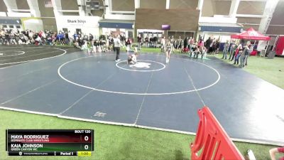 105 lbs Semifinal - Maya Rodriguez, Dominate Club Wrestling vs Kaia Johnson, Green Canyon WC