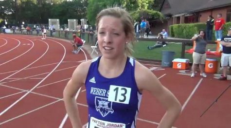 Amber Henry after third place finish in steeple at 2013 Payton Jordan Invite