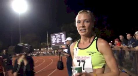 Katie Mackey tears of joy after 8 second 5k PR at 2013 Payton Jordan Invite