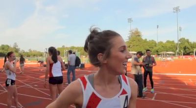 Lindsay Carson of Athletes Toronto winner of 5k section 3 at 2013 Payton Jordan Invite