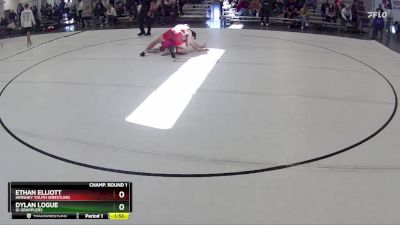 147 lbs Quarterfinal - Ethan Elliott, Hershey Youth Wrestling vs Dylan Logue, GI Grapplers