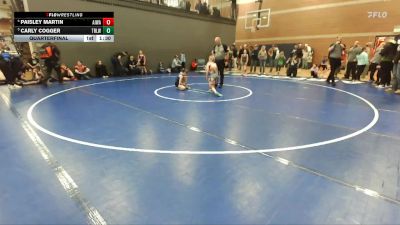 80 lbs Quarterfinal - Carly Cogger, Team Real Life Wrestling vs Paisley Martin, All In Wrestling Academy