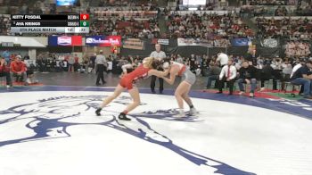 G - 125 lbs 5th Place Match - Ava Krings, Conrad (Girls) vs Kitty Fosdal, Bozeman (Girls)