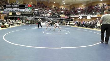 106 lbs 1st Place Match - Corbin Franklin, Atwood-Rawlins County HS vs Xzander Donner, Russell HS