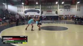 113 lbs Champ. Round 2 - Camilo Ramirez, Walnut vs Jayden Keene, Shadow Ridge