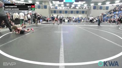 43 lbs Quarterfinal - Tate Compton, Watonga Youth Wrestling vs Carter Jackson, Hinton Takedown Club