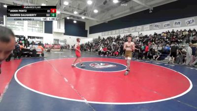 138 lbs Cons. Round 2 - Kamrin Daugherty, Yucaipa vs Aiden Pentz, Oak Hills