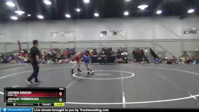 100 lbs Placement Matches (8 Team) - Jayden Rinken, Iowa vs Javaan Yarbrough, Ohio