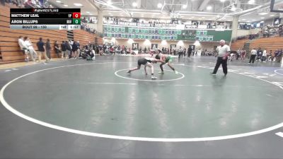 150 lbs Champ. Round 1 - Matthew Leal, Villa Park vs Aron Billups, Mission Vista